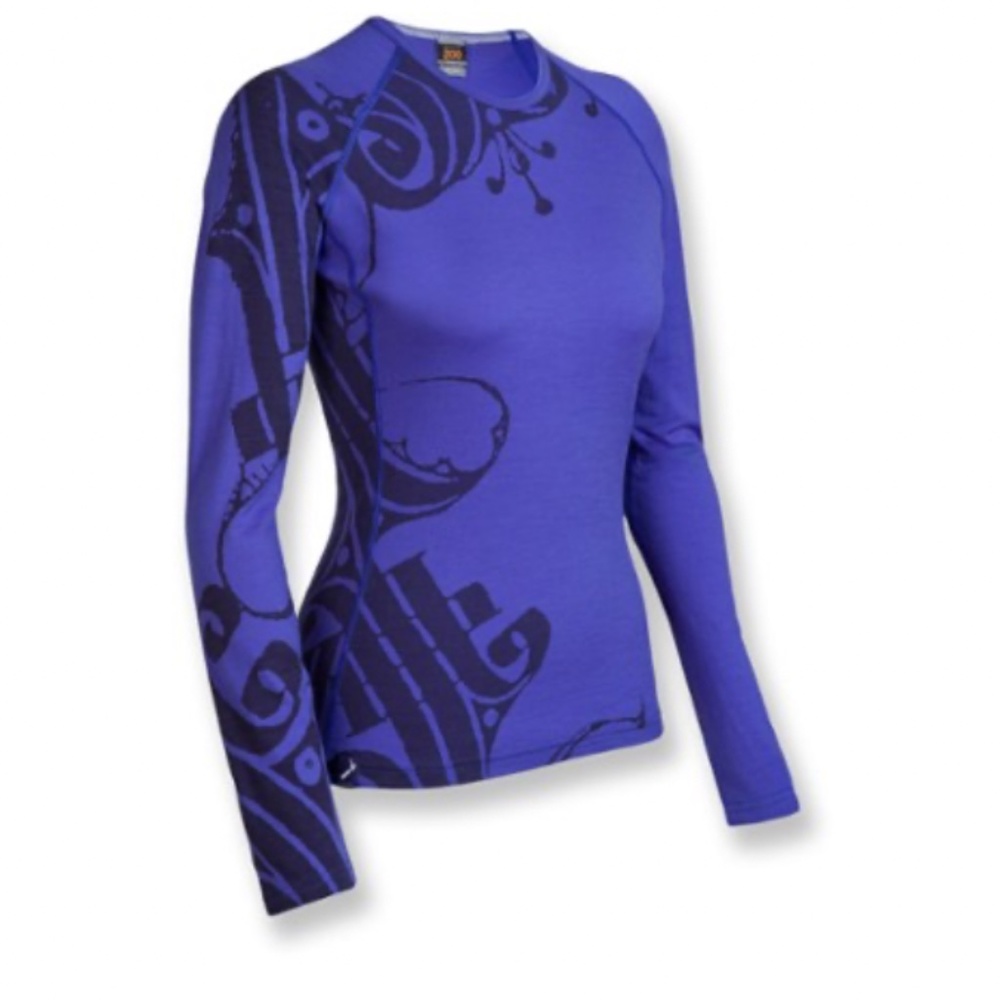 Icebreaker Bodyfit 200 Oasis Crewe Scroll Merino Wool Medium